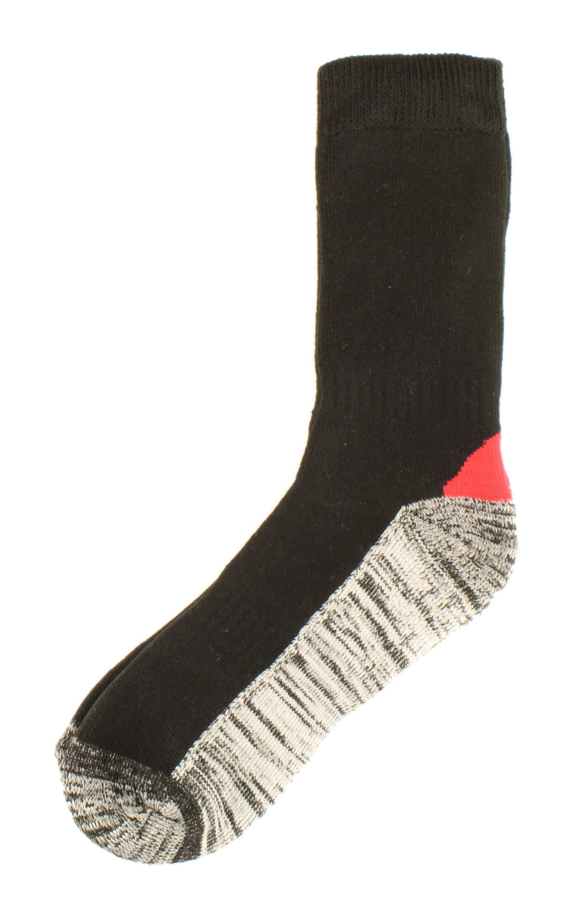 6 Pairs Mens Steel Toe Work Socks with Reinforced Heel Toe Cushioned Cotton Blend for Construction Warehouse Heavy Duty Support by Sock Stack. Buy now for £8.00.