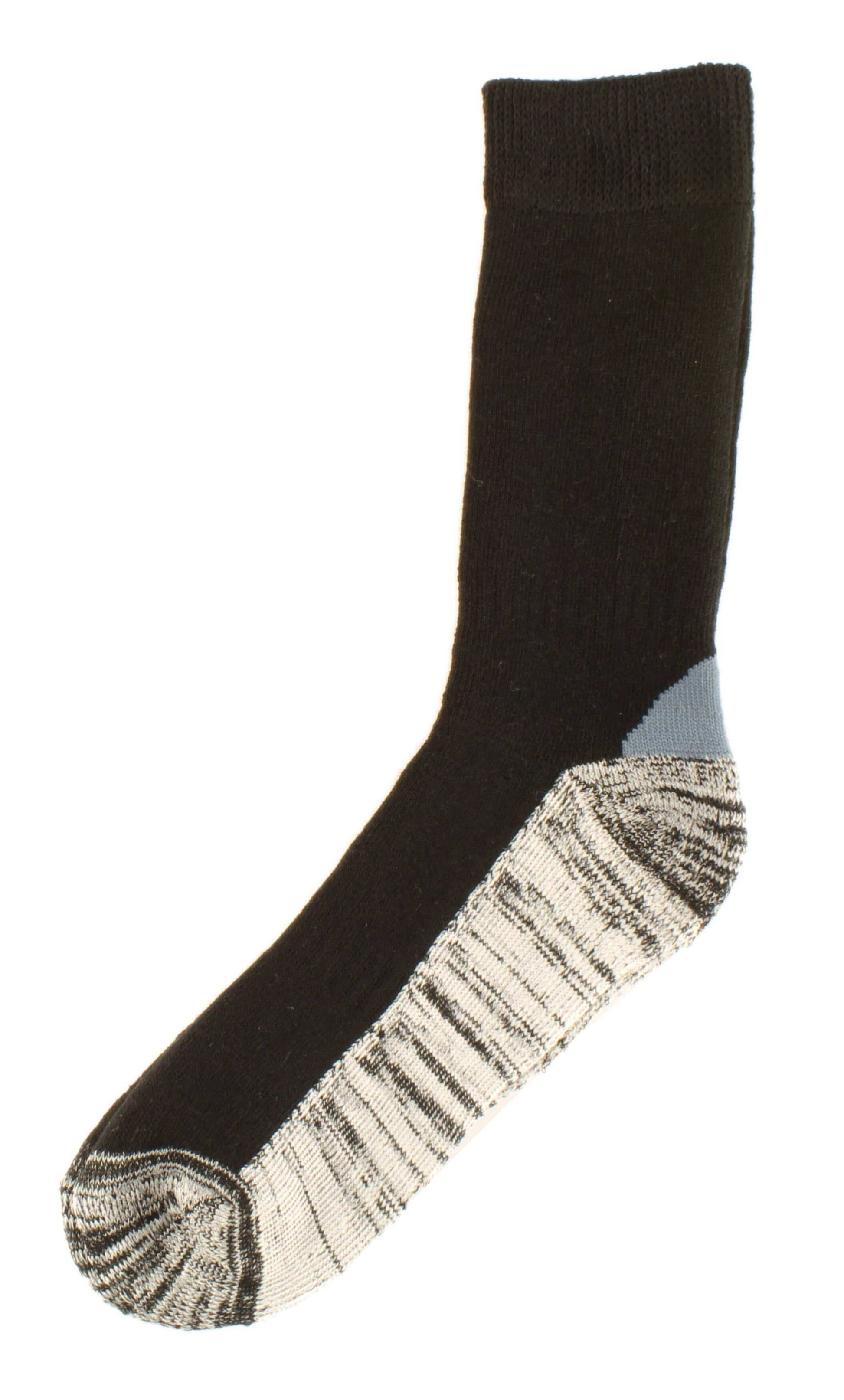 6 Pairs Mens Steel Toe Work Socks with Reinforced Heel Toe Cushioned Cotton Blend for Construction Warehouse Heavy Duty Support by Sock Stack. Buy now for £8.00.