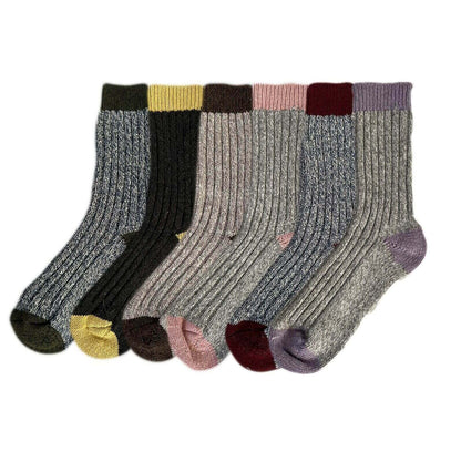 6 Pairs Women's Thick Wool Hiking Socks Cushioned Reinforced Heel Toe Breathable Outdoor Durable Work Boot Socks UK 4-7 by Sock Stack. Buy now for £8.00.