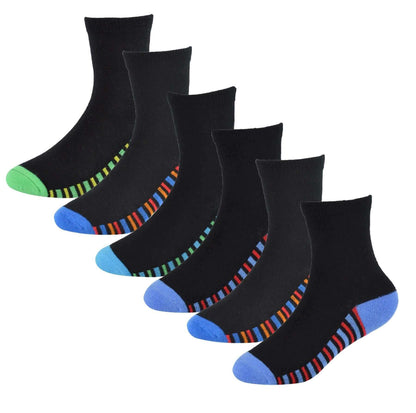 6 Pairs Kids Bamboo Socks Breathable Anti-Bacterial Moisture-Wicking Soft Comfortable Casual Socks for Boys and Girls Ages 2-13 Eco-Friendly Hypoallergenic Durable by Sock Stack BLACK MULTI BOYS / 2-4 YRS Socks