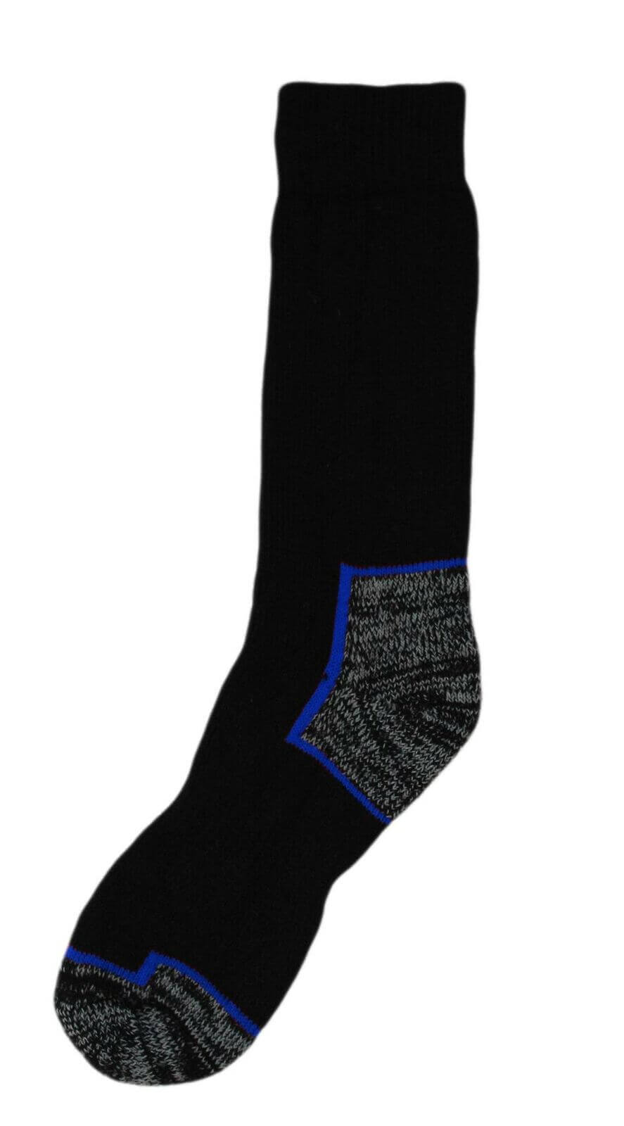 6 Pairs Mens Heavy Duty Work Socks Reinforced Heel and Toe Cushioned Anti-Blister Durable Construction Steel Toe Boot Sock UK 6-11 EUR 39-45 by Sock Stack ASSORTED / 6-11 Socks