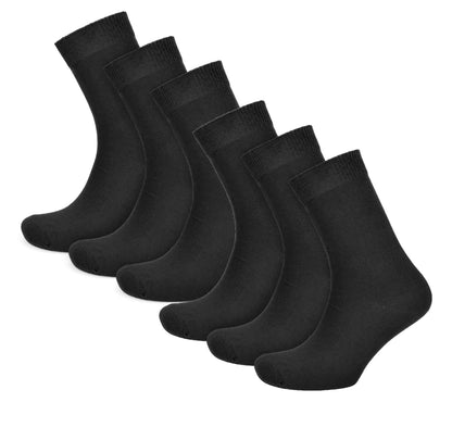 6 Pairs Women's Cotton Rich Socks Fun Designs Stripes Dots Leopard Fox Dog Cat Prints UK 4-7 Breathable Durable by Sock Stack BLACK (SS499) / UK 4-7 Socks