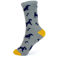 6 Pairs Women's Cotton Rich Socks Fun Designs Stripes Dots Leopard Fox Dog Cat Prints UK 4-7 Breathable Durable by Sock Stack Socks