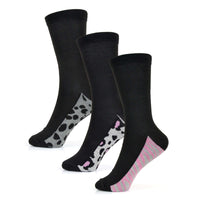 6 Pairs Women's Cotton Rich Socks Fun Designs Stripes Dots Leopard Fox Dog Cat Prints UK 4-7 Breathable Durable by Sock Stack Socks