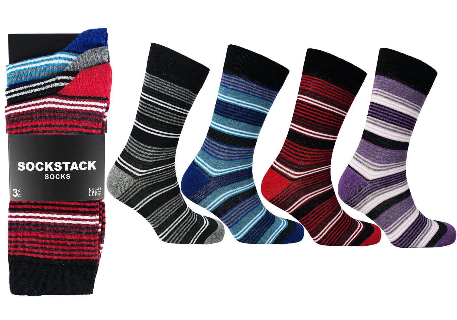 12 Pairs Men's Black Work Socks Comfort Fit with Combed Cotton Durable Construction Ultra-Smooth Flat Toe Seam Assorted Styles UK 6-11 by Sock Stack. Buy now for £8.00.