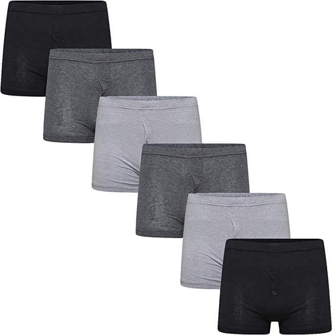 6 Pairs Men's Plain Jersey Boxer Shorts Classic Cotton Rich Underwear. Buy now for £9.00. A Boxer Shorts by Sock Stack. black, boxer shorts, classic boxers, cotton, large, medium, mens, shorts, small, trunks, underwear, x large.