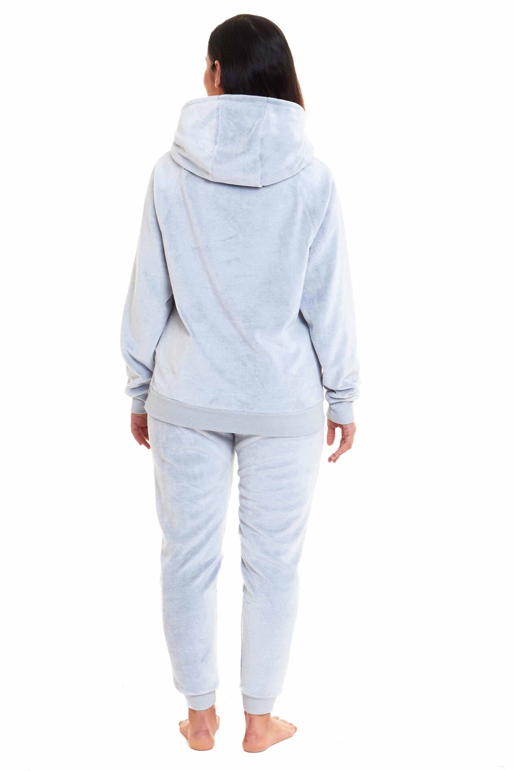 Cuddly Raccoon Fleece Hooded Pyjama Set for Women and Girls Super Soft Sherpa Lined Nightwear Ideal Mother Daughter Gift Cosy Boutique by Daisy Dreamer. Buy now for £15.00.