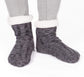 Extra Warm Men's Thermal Chunky Slipper Socks with Non Slip Grips Sherpa Fleece Lining Ideal for Home Lounging and Cold Weather UK 6-11 EU 39-46 Black Grey by Sock Stack. Buy now for £7.00.