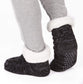 Extra Warm Men's Thermal Chunky Slipper Socks with Non Slip Grips Sherpa Fleece Lining Ideal for Home Lounging and Cold Weather UK 6-11 EU 39-46 Black Grey by Sock Stack. Buy now for £7.00.