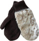 Ladies Faux Fur Winter Ski Hat with Ear Flaps and Matching Mittens Set for Warmth and Style Ideal for Outdoor Activities by Sock Stack. Buy now for £10.00.