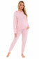Luxurious Womens Pink Grey Cosy Hooded Pyjama Set Soft Comfortable Stretchable Loungewear Long Sleeve Hoodie and Pants Ideal Gift Daisy Dreamer. Buy now for £20.00.