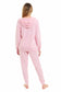 Luxurious Womens Pink Grey Cosy Hooded Pyjama Set Soft Comfortable Stretchable Loungewear Long Sleeve Hoodie and Pants Ideal Gift Daisy Dreamer. Buy now for £20.00.