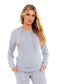 Luxurious Womens Pink Grey Cosy Hooded Pyjama Set Soft Comfortable Stretchable Loungewear Long Sleeve Hoodie and Pants Ideal Gift Daisy Dreamer. Buy now for £20.00.