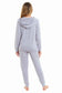Luxurious Womens Pink Grey Cosy Hooded Pyjama Set Soft Comfortable Stretchable Loungewear Long Sleeve Hoodie and Pants Ideal Gift Daisy Dreamer. Buy now for £20.00.