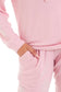 Luxurious Womens Pink Grey Cosy Hooded Pyjama Set Soft Comfortable Stretchable Loungewear Long Sleeve Hoodie and Pants Ideal Gift Daisy Dreamer. Buy now for £20.00.