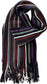 Luxury Men's Woven Stripe Design Long Scarf Warm Soft Acrylic Winter Fashion Accessory for Formal and Casual Wear Hypoallergenic by Sock Stack. Buy now for £7.00.
