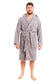 Men's Bamboo Hooded Bath Robe Ultra Absorbent Towelling Dressing Gown for Hotels Gyms Spas with Soft Breathable Cotton Blend Quick Dry Grey White by Sock Stack. Buy now for £20.00.