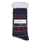 Men's Chunky Winter Lounge Slipper Socks with Non-Slip Grips Ultra-Soft Sherpa Flannel Fleece Lining Cozy Home Wear Sizes 39-46 by Sock Stack. Buy now for £8.00.