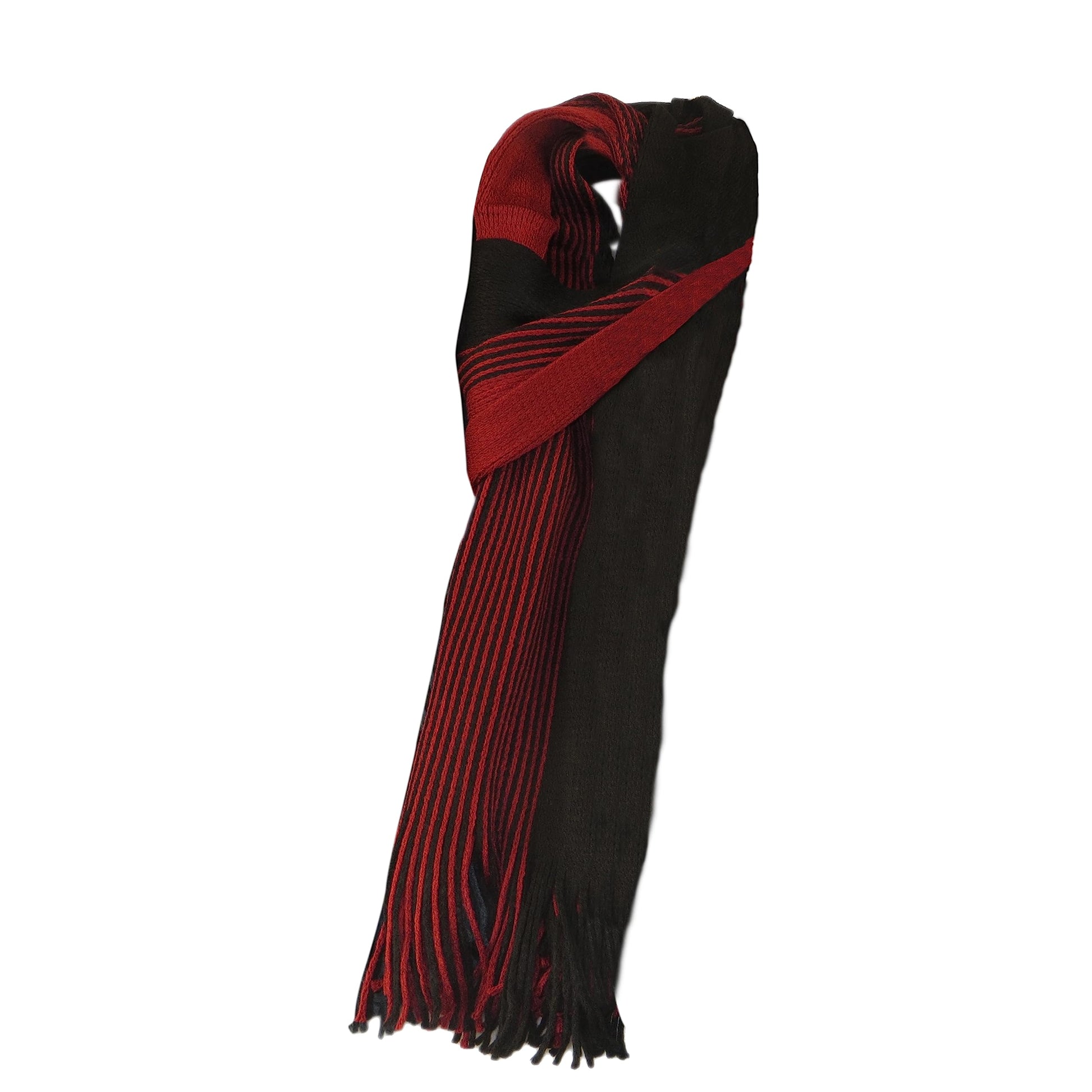 Men's Multi-Coloured Woven Stripe Thermal Winter Scarf Durable Lightweight Acrylic for Insulation and Comfort Casual and Formal Wear by Sock Stack. Buy now for £7.00.