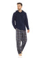 Men's Winter Hooded Check Fleece Pyjama Set Warm Cozy Nightwear with Stylish Check Bottoms in Multiple Sizes Ultimate Comfort by Sock Stack. Buy now for £20.00.