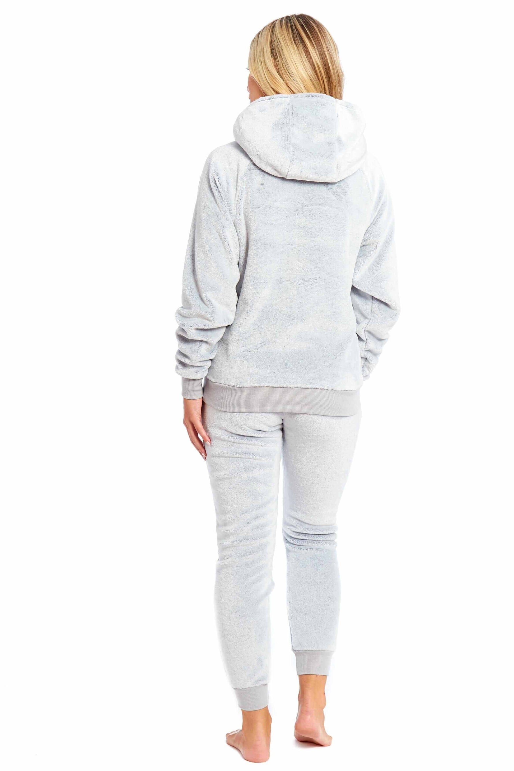 Mother Daughter Matching Sloth Hooded Fleece Pyjamas Plush Flannel Twosie Loungewear with Sherpa Lining Multiple Sizes Cozy Embroidered Sloth Design by Daisy Dreamer. Buy now for £15.00.