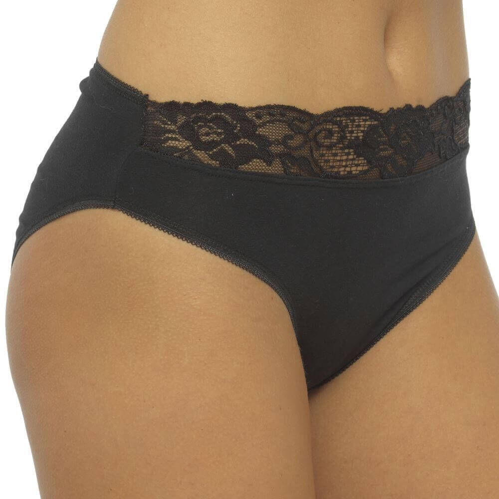 Pack of 10 Cotton Rich Lace Brief Knickers for Women Comfortable Stretch Waistband Assorted Colours Breathable Underwear UK Sizes 10-20 by Daisy Dreamer. Buy now for £14.00.