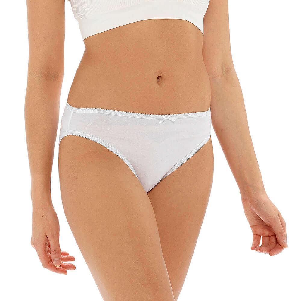 Pack of 10 Womens Cotton Briefs Comfortable Underwear Shorts with Stretch Waistband Assorted Styles Breathable Cotton Blend UK Sizes 12-18 by Daisy Dreamer. Buy now for £15.00.