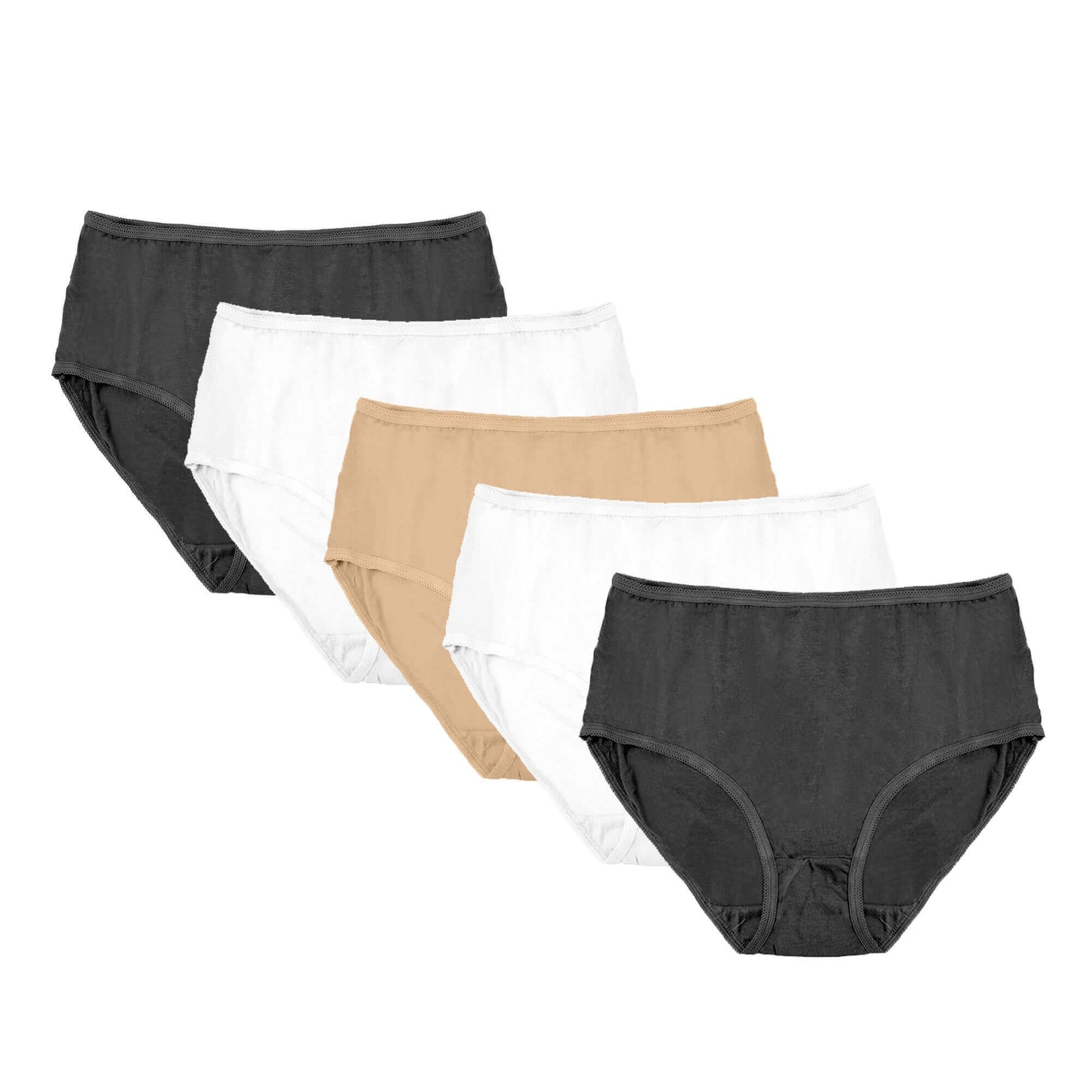 Pack of 10 Women's Super Soft Cotton Midi Briefs Comfortable Breathable Assorted Styles Perfect Fit Underwear Sizes UK 12 to 20 by Daisy Dreamer. Buy now for £15.00.