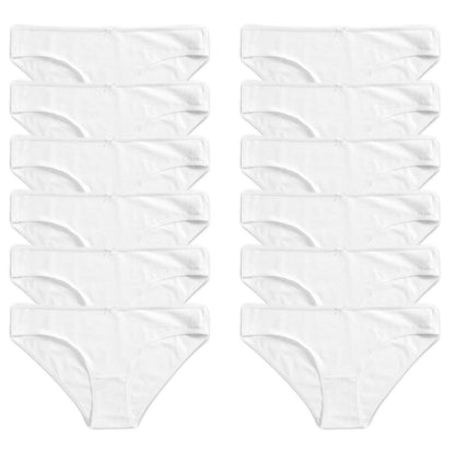 Pack of 12 Womens 100 Percent Cotton High Leg Bikini Briefs Comfortable Stretch Waistband Hypoallergenic Breathable Underwear Multipack Black White UK Sizes 10-20 by Daisy Dreamer. Buy now for £9.00.