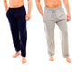 Pack of 2 Men's Cotton Lounge Bottoms Stretchable PJ Pants Available in Black Navy Grey Durable and Cozy Loungewear Medium to 5X-Large by Sock Stack. Buy now for £15.00.
