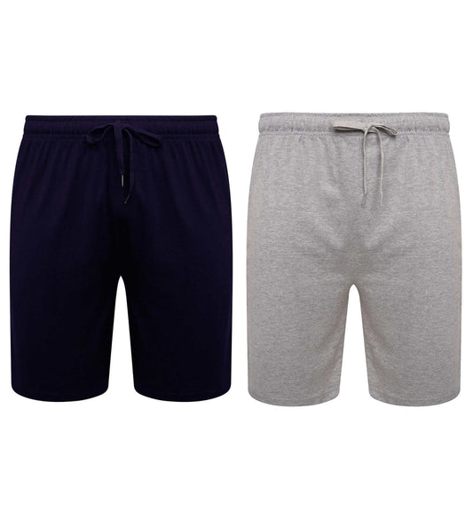 Pack of 2 Mens Cotton Shorts Pyjama Bottoms Breathable Loungewear in Assorted Styles Sizes Eco-Friendly Hypoallergenic Fabric by Sock Stack. Buy now for £10.00.