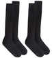 Pack of 2 Mens Heavy Duty Thermal Winter Boot Socks Warm Cotton Blend with Ankle and Arch Support Ideal for Outdoor Activities Hiking Camping Cold Weather UK 6-11 Black and Green Sock Stack. Buy now for £7.00.