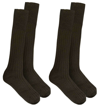 Pack of 2 Mens Heavy Duty Thermal Winter Boot Socks Warm Cotton Blend with Ankle and Arch Support Ideal for Outdoor Activities Hiking Camping Cold Weather UK 6-11 Black and Green Sock Stack. Buy now for £7.00.