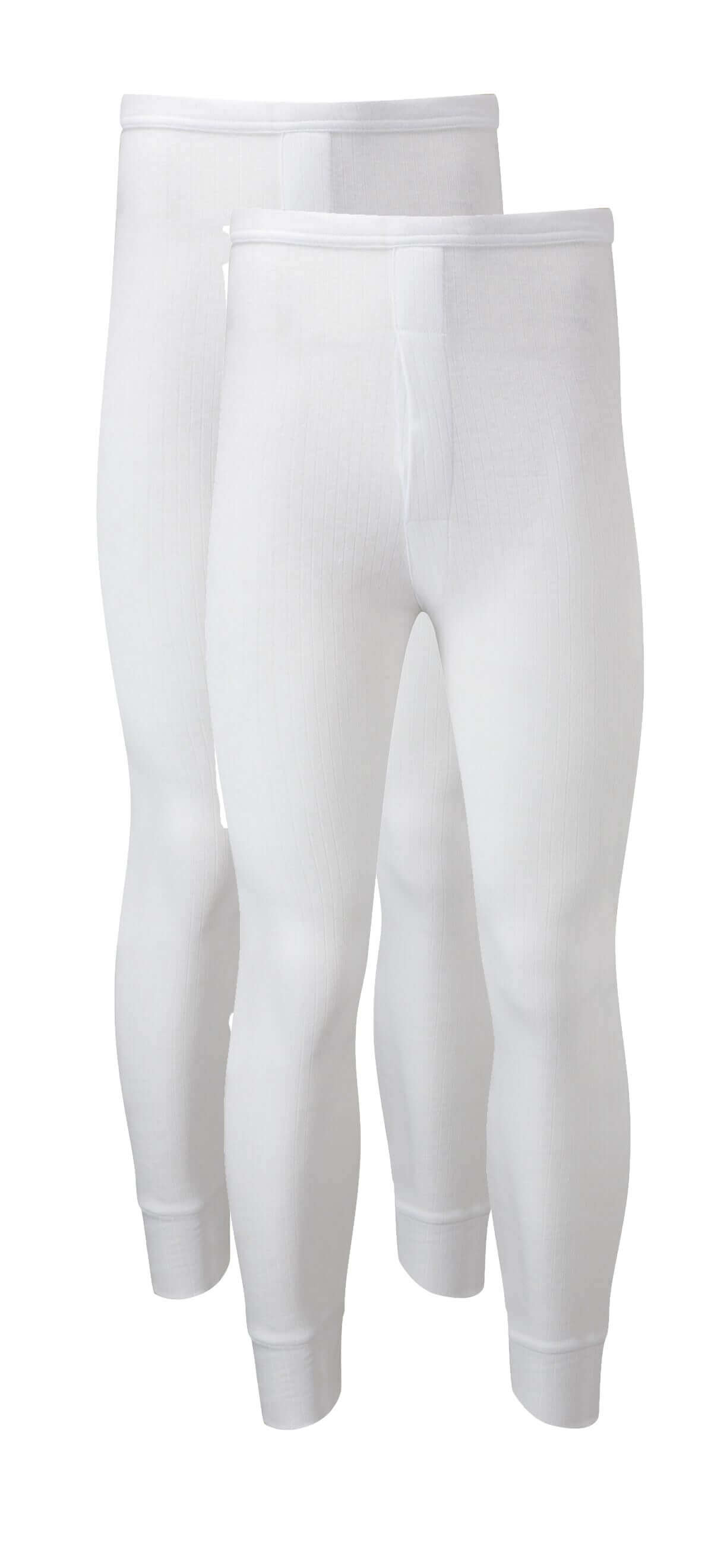 Pack of 2 Mens Thermal Long Johns Trousers Durable Warm Baselayer for Running Hiking Outdoor Sports Workwear Small to XXL Black Grey Navy by Heatwave Thermalwear. Buy now for £10.00.