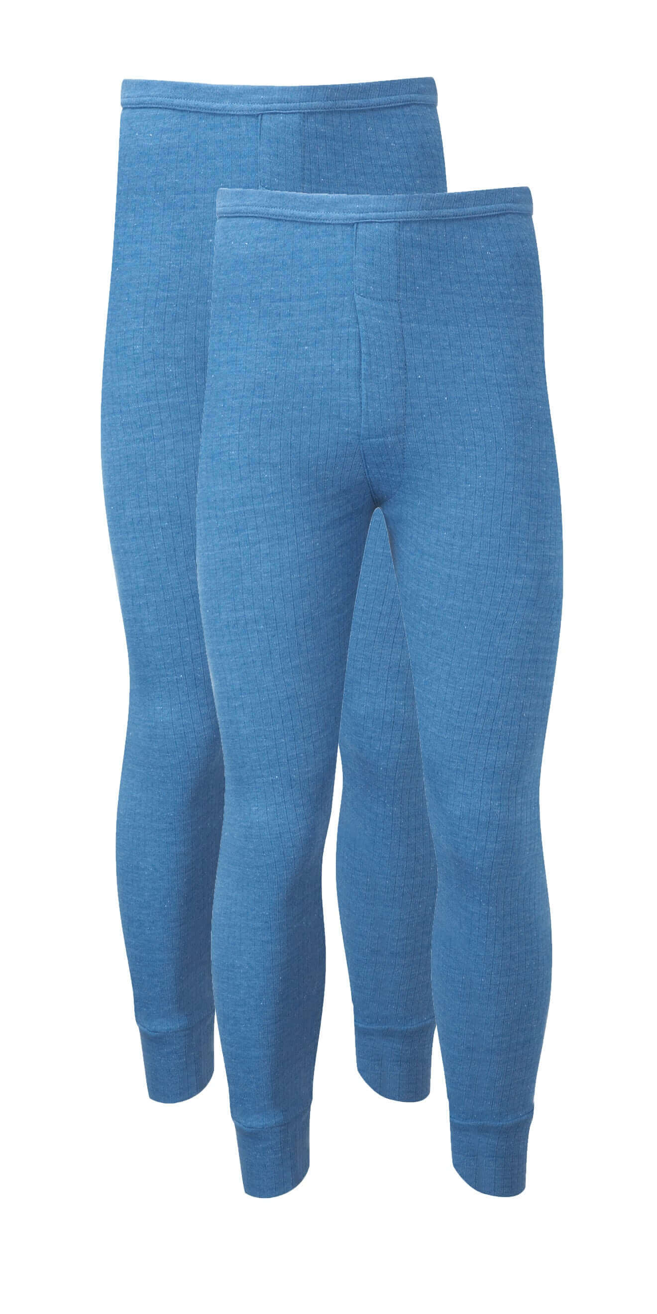 Pack of 2 Mens Thermal Long Johns Trousers Durable Warm Baselayer for Running Hiking Outdoor Sports Workwear Small to XXL Black Grey Navy by Heatwave Thermalwear. Buy now for £10.00.