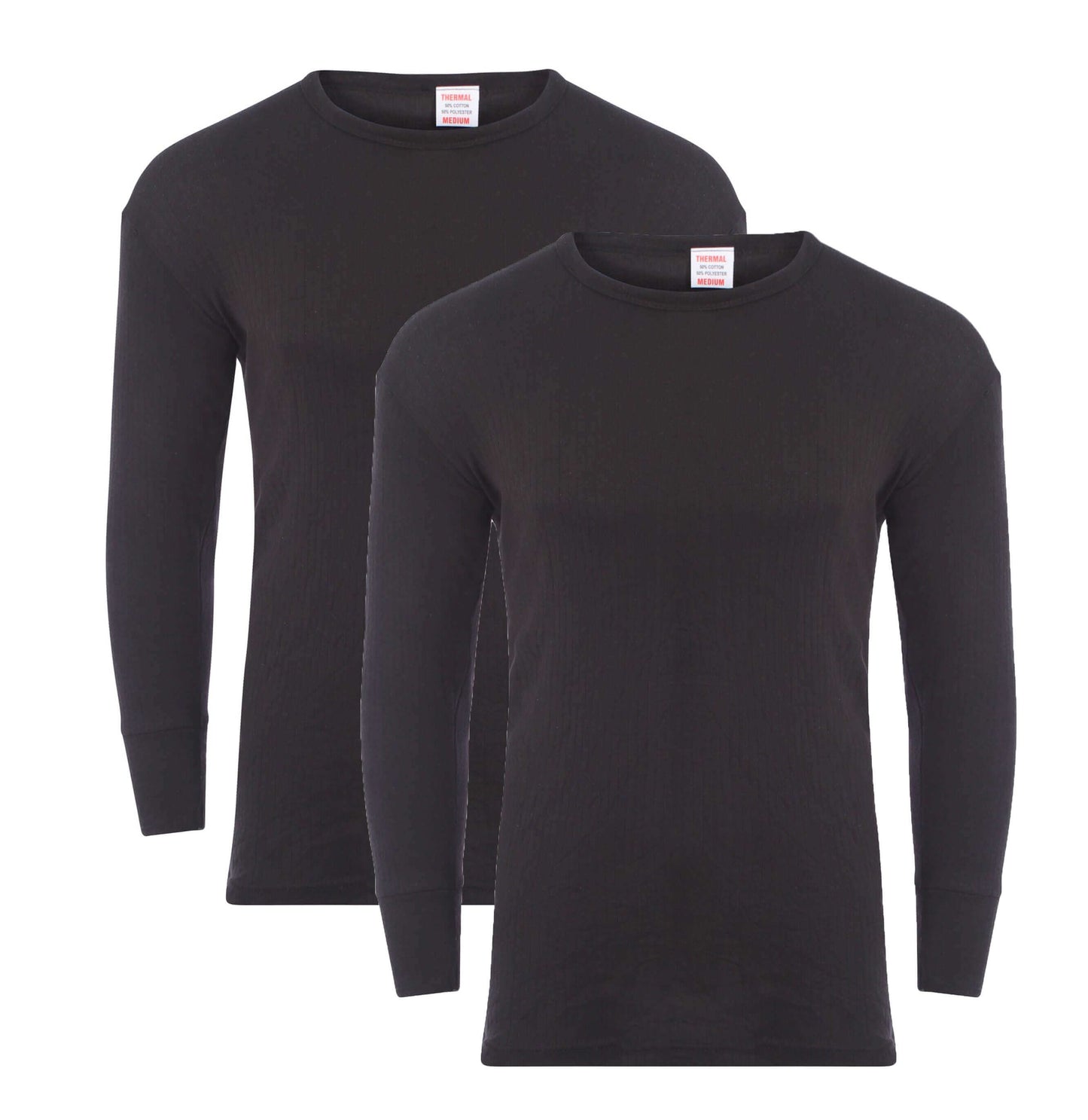 Pack of 2 Men's Thermal Long Sleeve Top Warm Baselayer for Running Hiking Cold Weather Sportswear Durable Winter Clothing by Heatwave Thermalwear. Buy now for £12.00.
