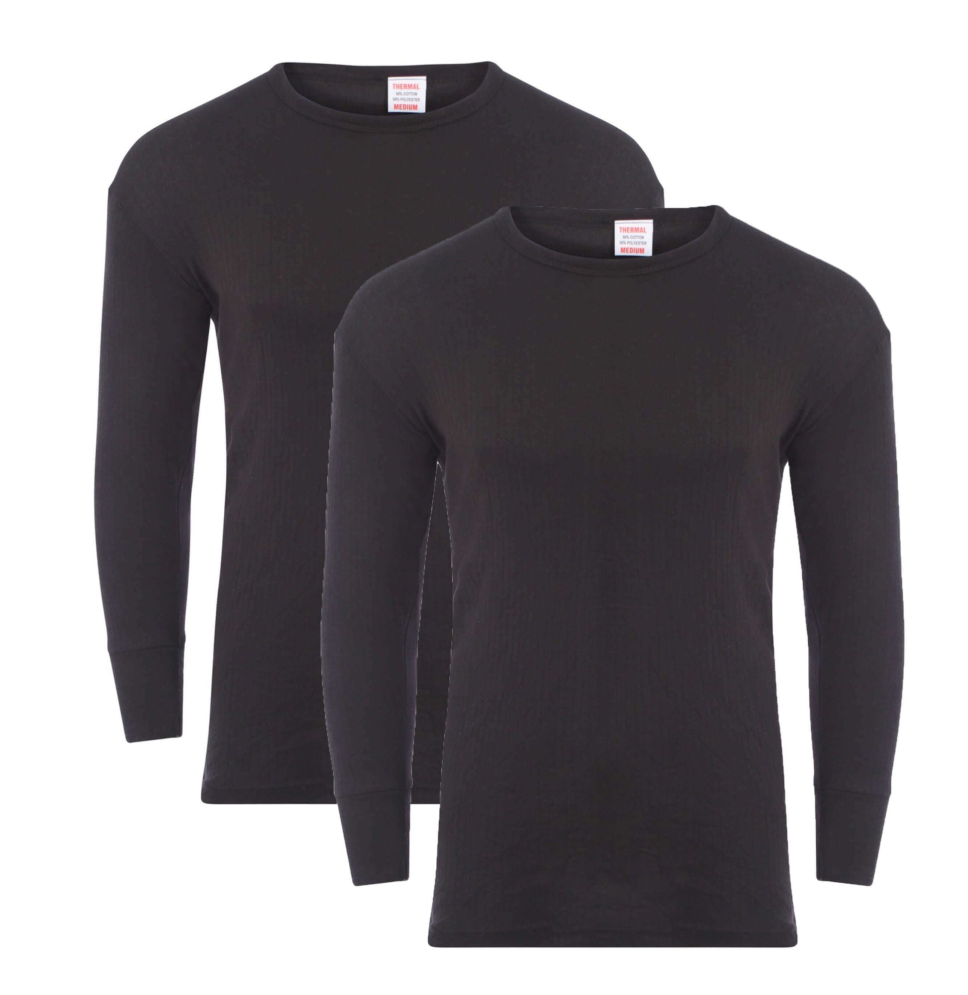 Pack of 2 Men's Thermal Long Sleeve Top Warm Baselayer for Running Hiking Cold Weather Sportswear Durable Winter Clothing by Heatwave Thermalwear. Buy now for £12.00.