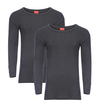 Pack of 2 Men's Thermal Long Sleeve Top Warm Baselayer for Running Hiking Cold Weather Sportswear Durable Winter Clothing by Heatwave Thermalwear. Buy now for £12.00.