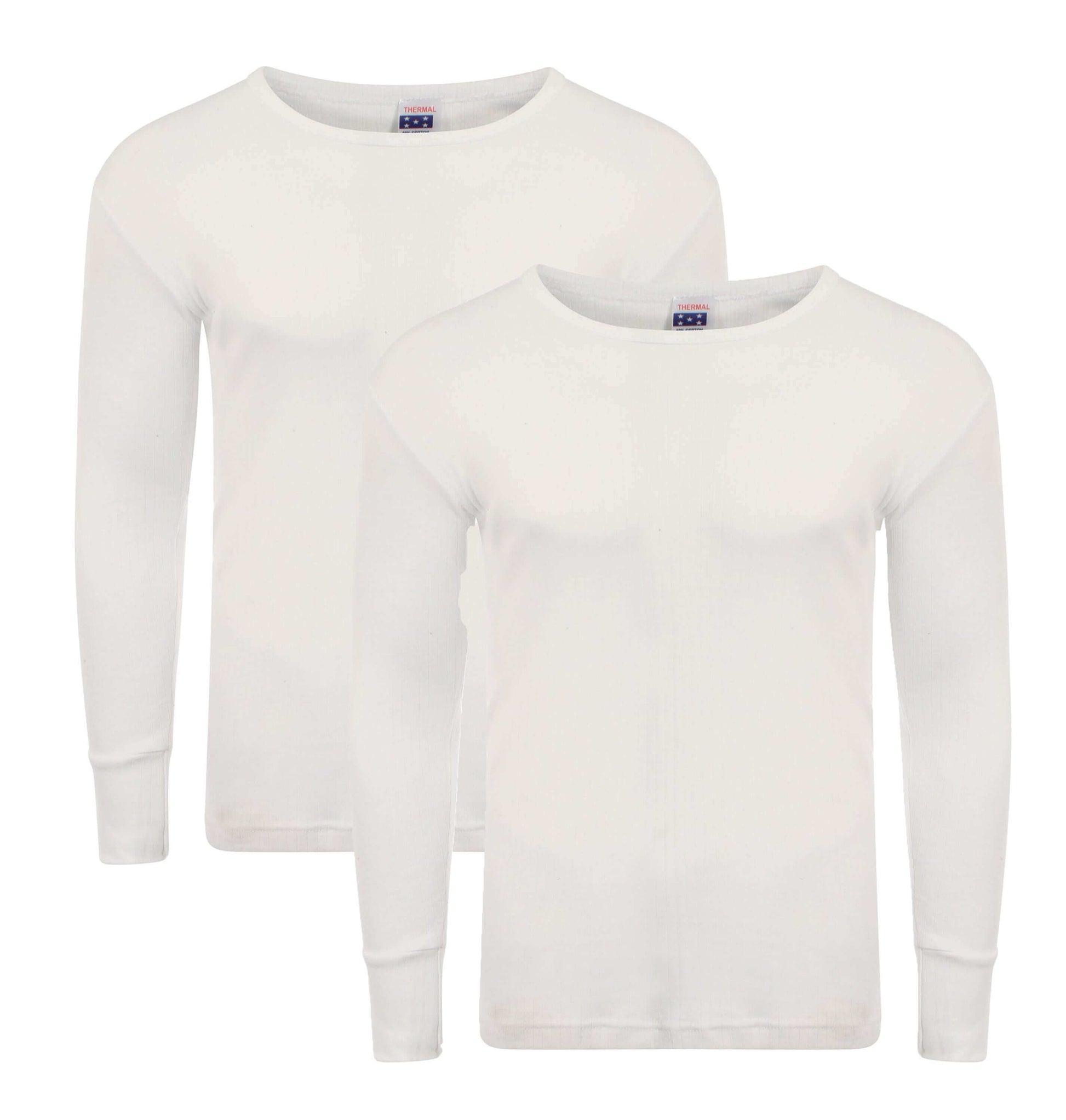 Pack of 2 Men's Thermal Long Sleeve Top Warm Baselayer for Running Hiking Cold Weather Sportswear Durable Winter Clothing by Heatwave Thermalwear. Buy now for £12.00.