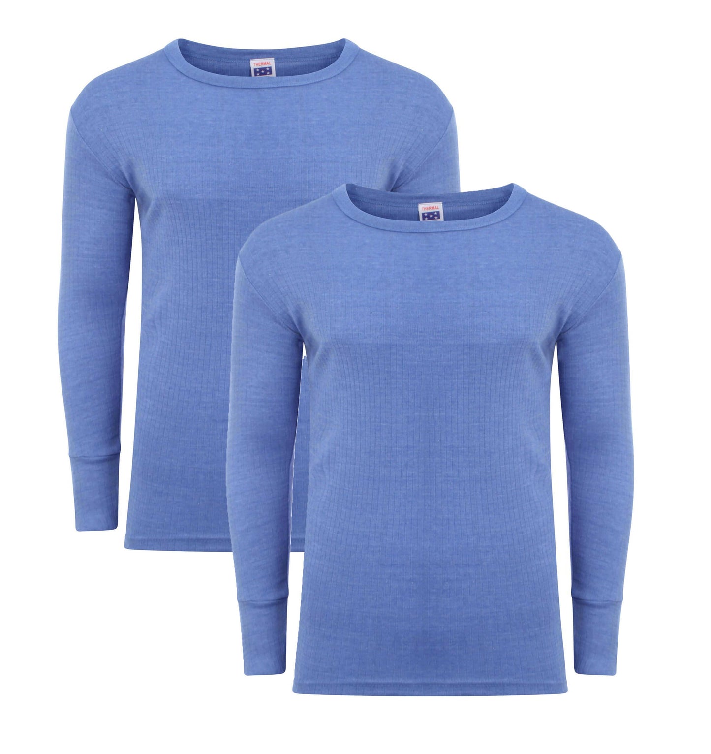 Pack of 2 Men's Thermal Long Sleeve Top Warm Baselayer for Running Hiking Cold Weather Sportswear Durable Winter Clothing by Heatwave Thermalwear. Buy now for £12.00.