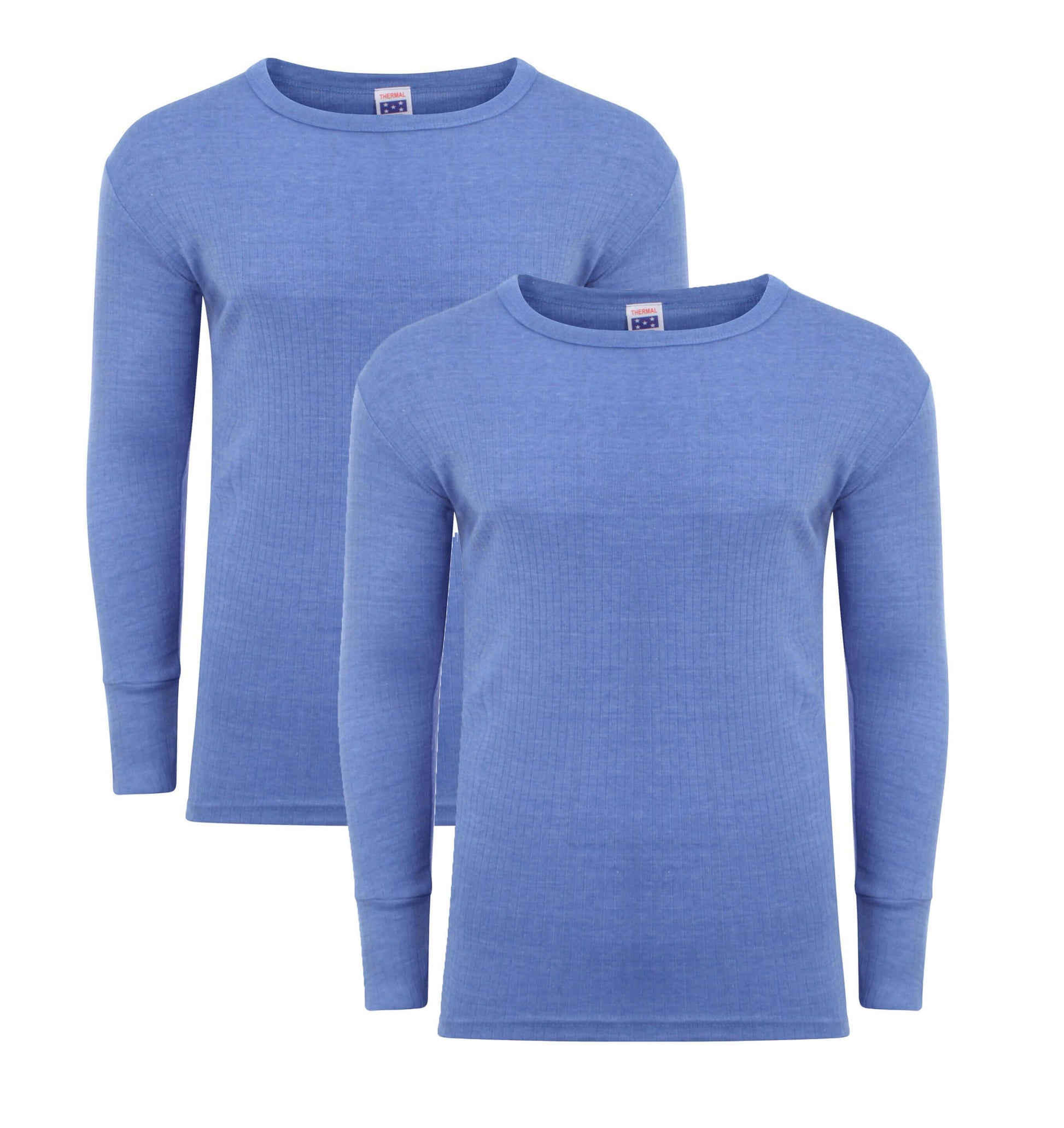 Pack of 2 Men's Thermal Long Sleeve Top Warm Baselayer for Running Hiking Cold Weather Sportswear Durable Winter Clothing by Heatwave Thermalwear. Buy now for £12.00.
