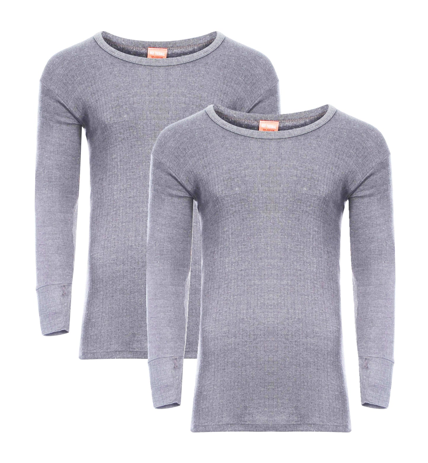 Pack of 2 Men's Thermal Long Sleeve Top Warm Baselayer for Running Hiking Cold Weather Sportswear Durable Winter Clothing by Heatwave Thermalwear. Buy now for £12.00.