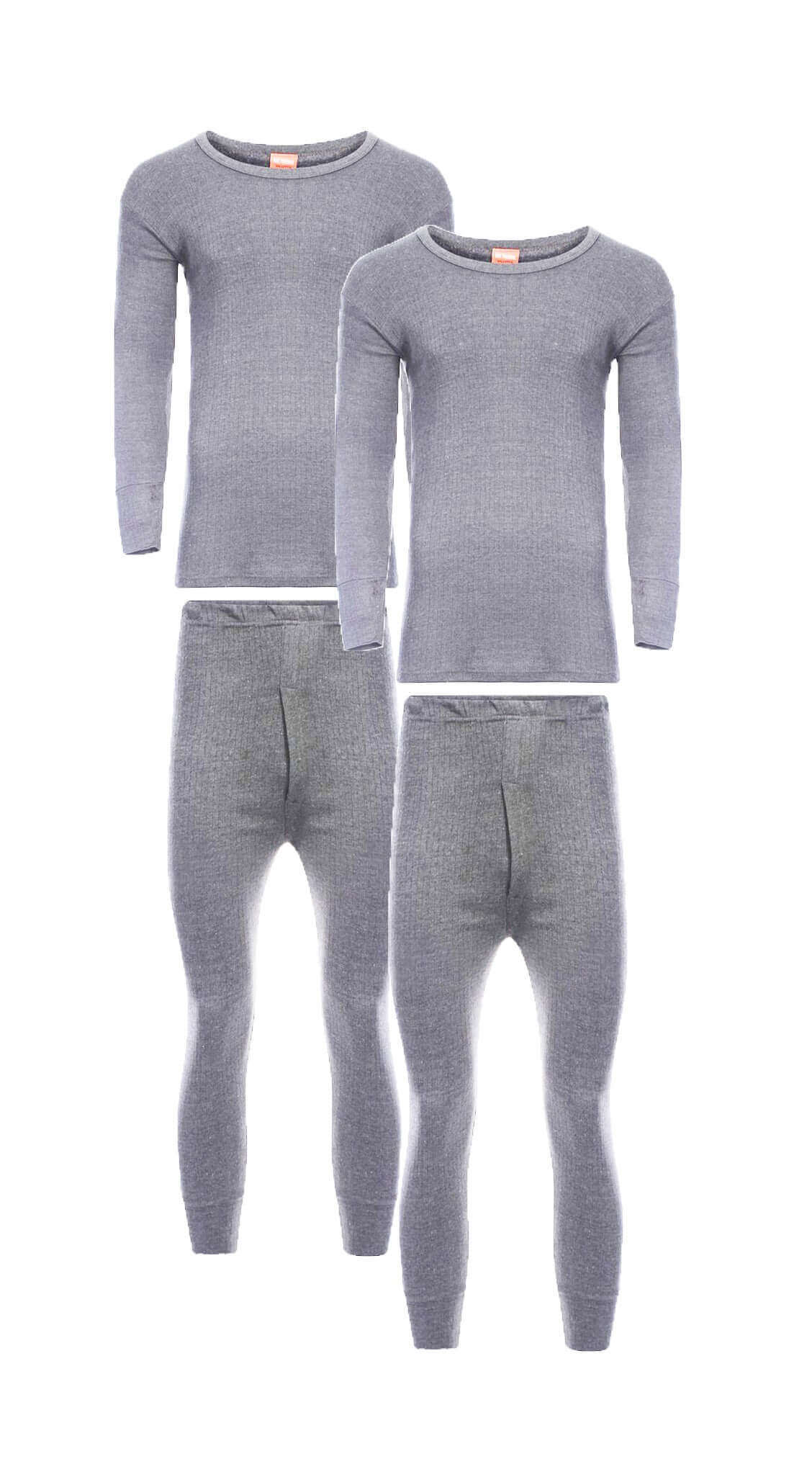 Pack of 2 Men's Thermal Underwear Set Long Sleeve Top and Long Johns for Running Hiking and Workwear Insulating Yarn by Heatwave Thermalwear. Buy now for £20.00.