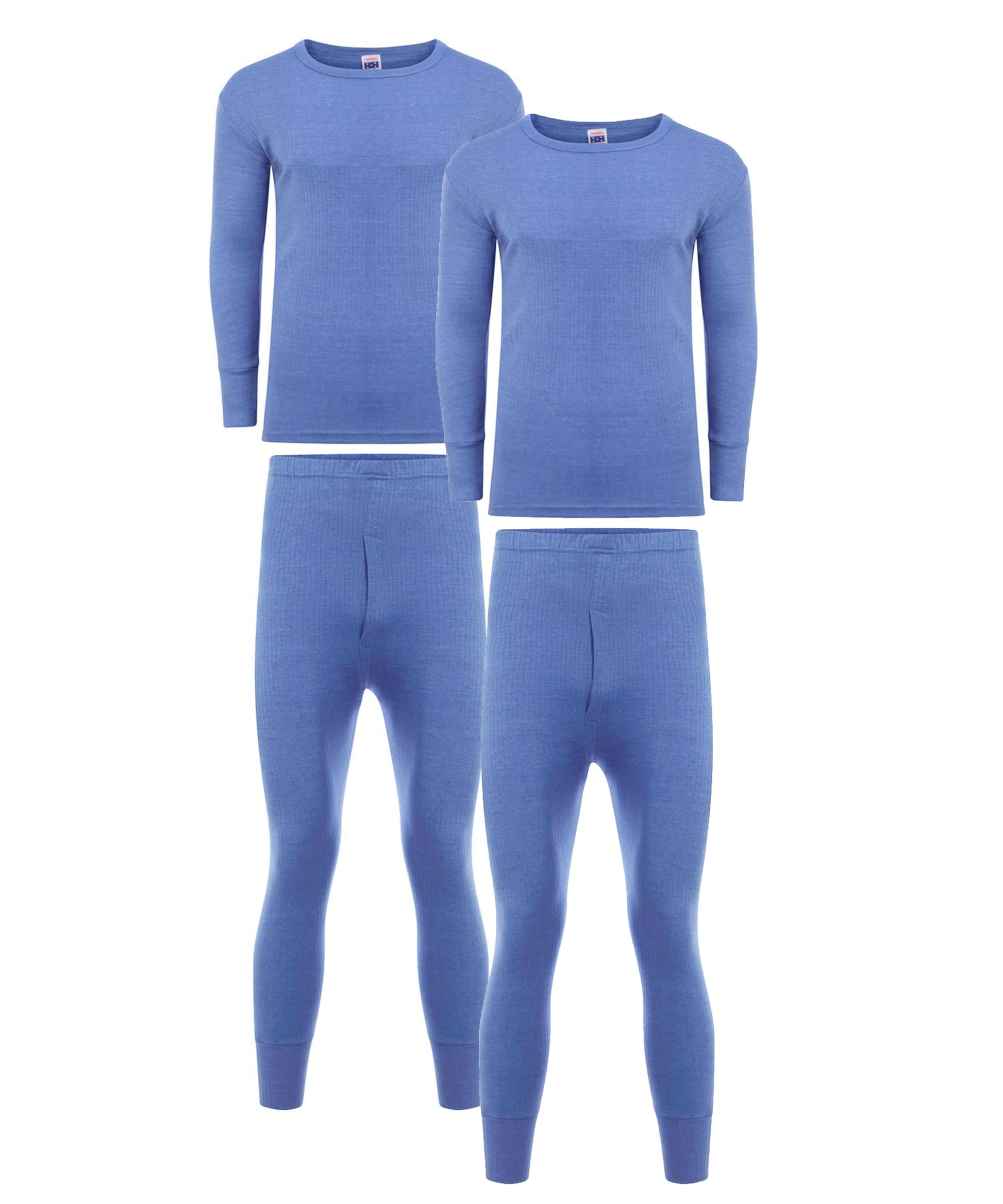 Pack of 2 Men's Thermal Underwear Set Long Sleeve Top and Long Johns for Running Hiking and Workwear Insulating Yarn by Heatwave Thermalwear. Buy now for £20.00.