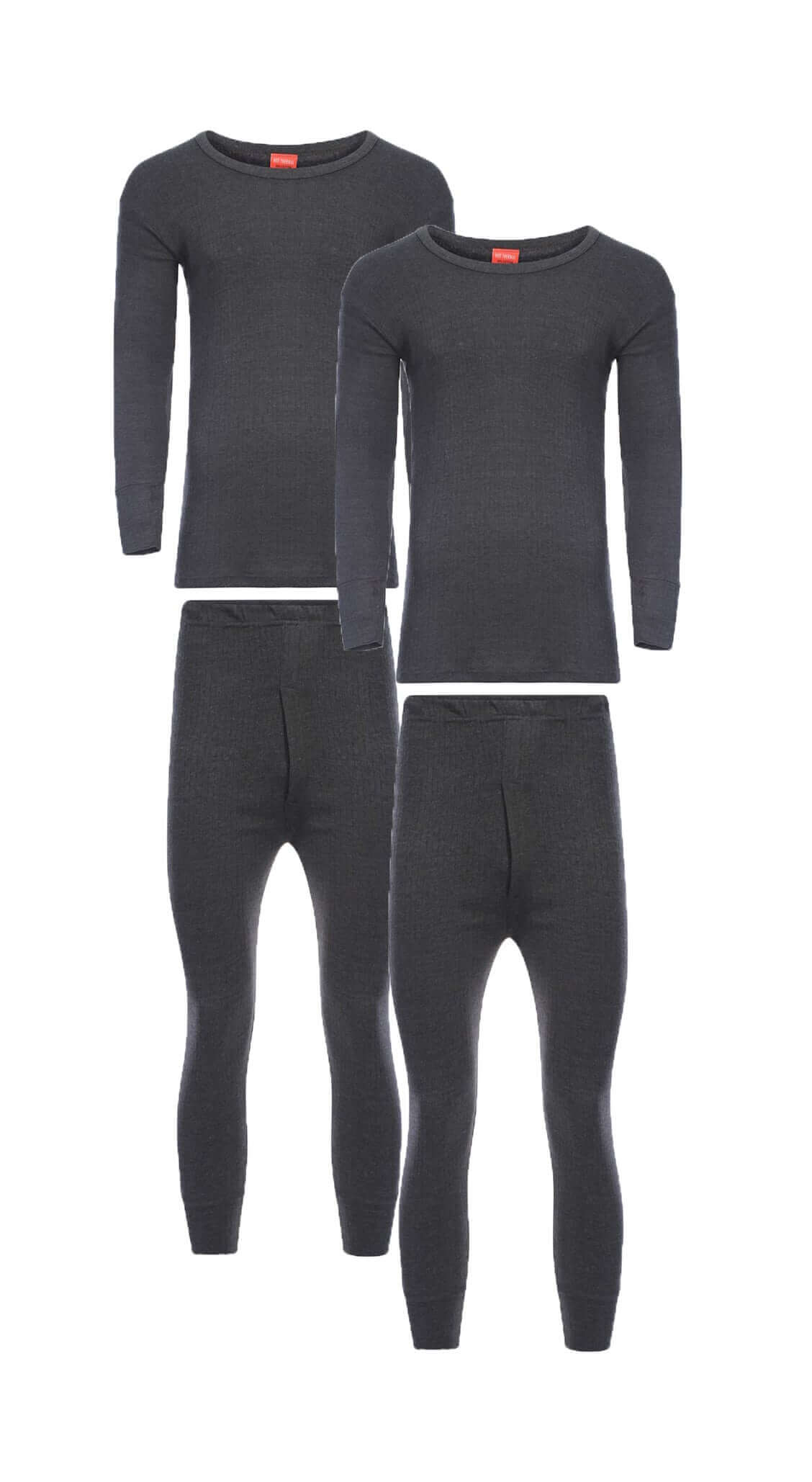 Pack of 2 Men's Thermal Underwear Set Long Sleeve Top and Long Johns for Running Hiking and Workwear Insulating Yarn by Heatwave Thermalwear. Buy now for £20.00.