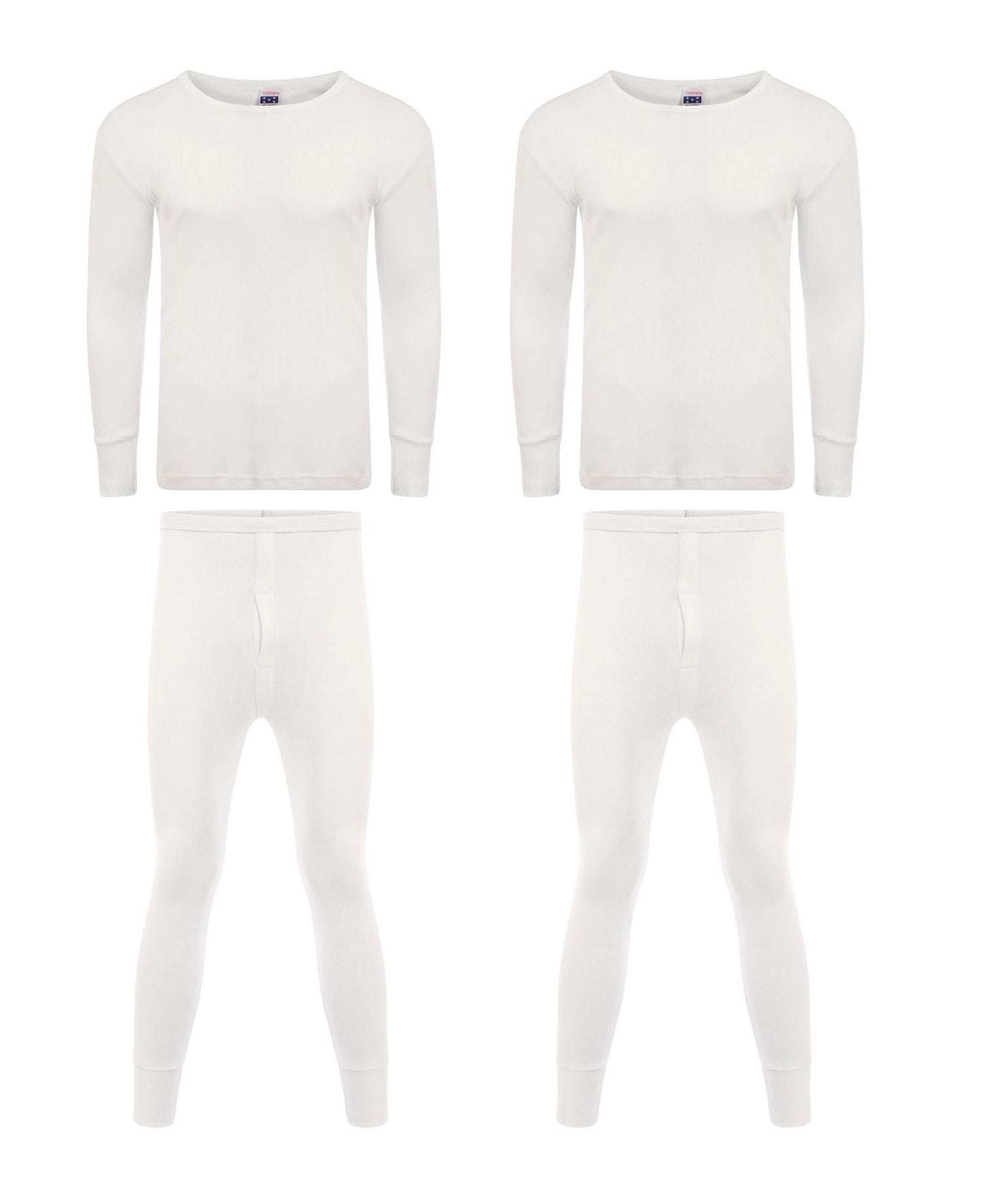 Pack of 2 Men's Thermal Underwear Set Long Sleeve Top and Long Johns for Running Hiking and Workwear Insulating Yarn by Heatwave Thermalwear. Buy now for £20.00.