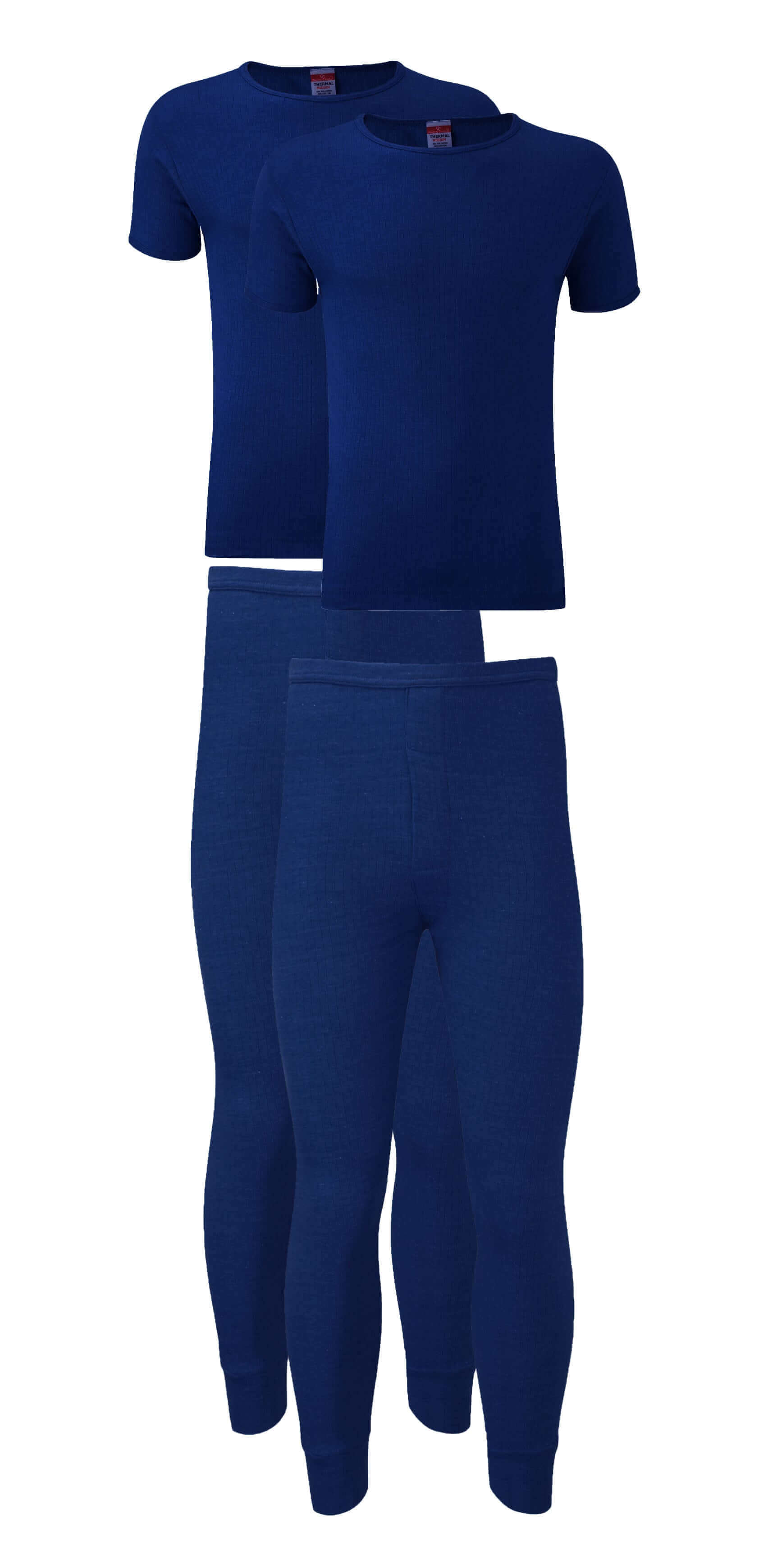 Pack of 2 Mens Thermal Underwear Set Top and Bottom Warm Baselayer for Winter Outdoor Sports in Black Grey Navy White Small to Large by Heatwave Thermalwear. Buy now for £18.00.