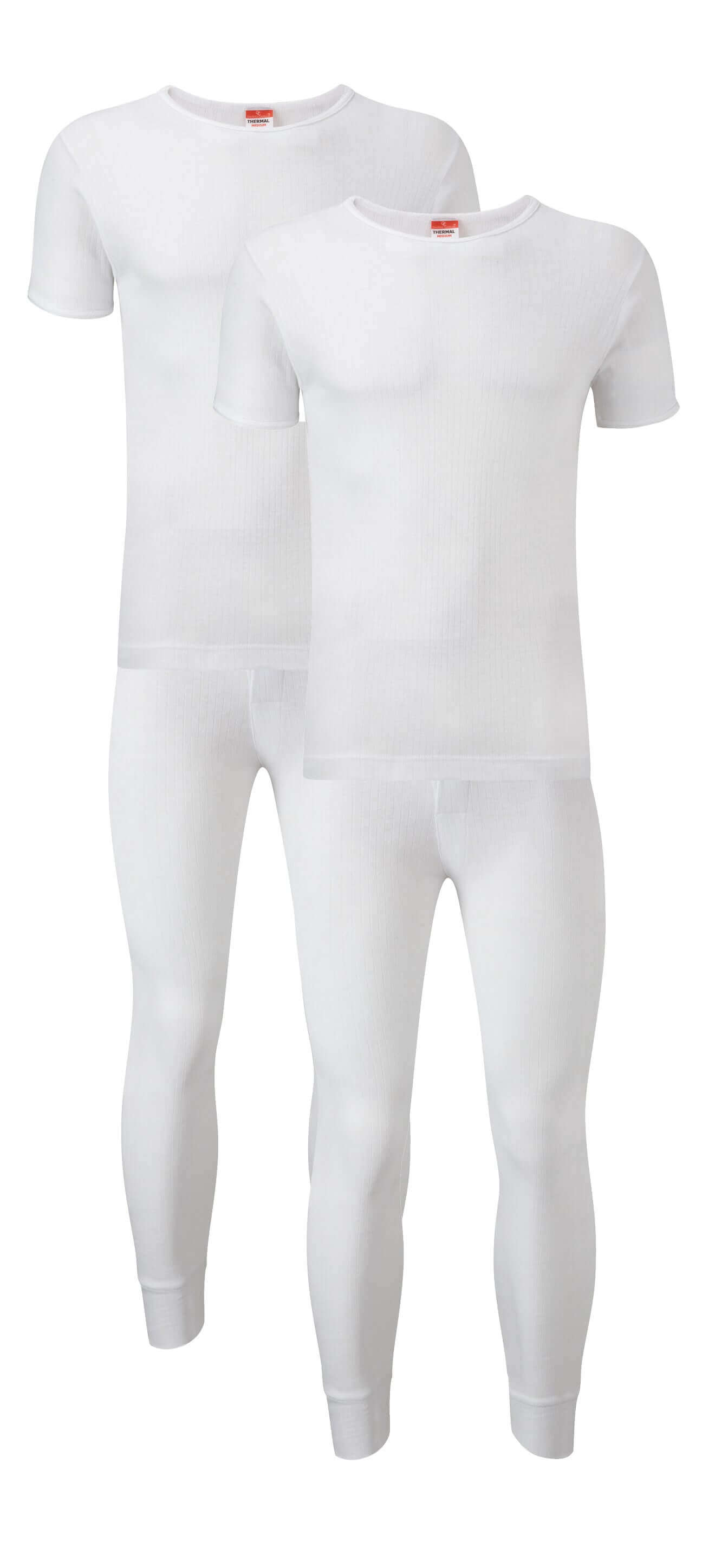Pack of 2 Mens Thermal Underwear Set Top and Bottom Warm Baselayer for Winter Outdoor Sports in Black Grey Navy White Small to Large by Heatwave Thermalwear. Buy now for £18.00.