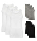 Pack of 3 Mens Fitted Cotton Vests Comfortable Versatile Breathable Hypoallergenic in White Black Grey Ideal for Layering All Seasons by Sock Stack. Buy now for £7.00.