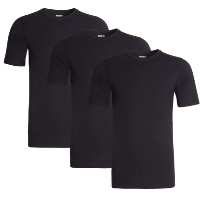Pack of 3 Men's Plain T-Shirts Soft Breathable Cotton Polyester Blend Short Sleeve Tees Versatile Classic Colors by Sock Stack. Buy now for £10.00.